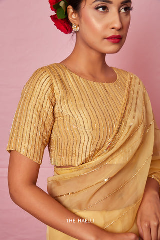 Chanda Gold Hand-Embroidered Blouse Chanda Gold Hand-Embroidered Blouse