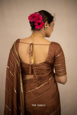 Aura Brown Hand-embroidered blouse Aura Brown Hand-embroidered blouse