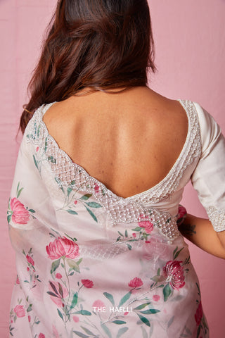 Jia White Hand Embroidered Blouse Jia White Hand Embroidered Blouse