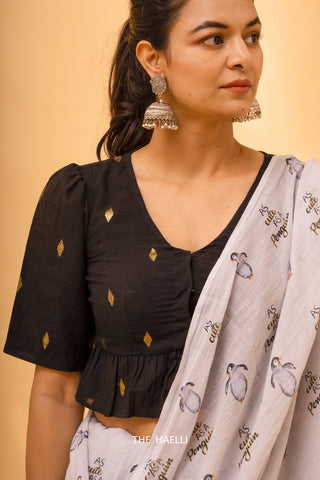 Gypsy Black Cotton Blouse Gypsy Black Cotton Blouse