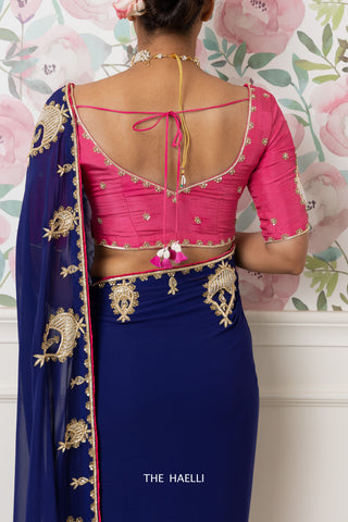 Maharaani Raani Hand-Embroidered Silk Blouse Maharaani Raani Hand-Embroidered Silk Blouse
