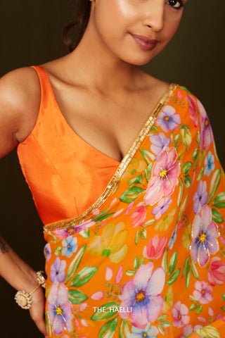 Jenna Orange Silk Blouse Jenna Orange Silk Blouse