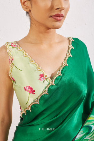 Nadia Mint Satin Silk Blouse Nadia Mint Satin Silk Blouse