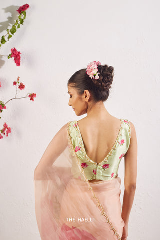 Nadia Mint Satin Silk Blouse Nadia Mint Satin Silk Blouse