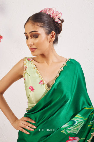 Nadia Mint Satin Silk Blouse Nadia Mint Satin Silk Blouse