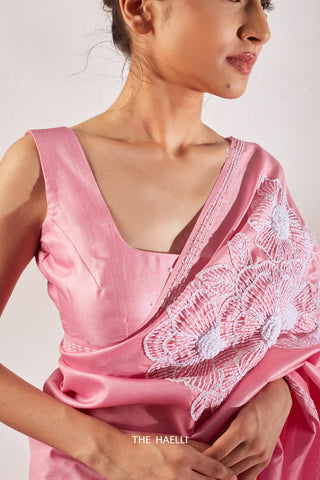 Grace Pink Tussar Silk Blouse Grace Pink Tussar Silk Blouse