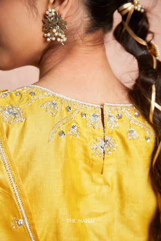Leela Yellow Tussar Silk Blouse Leela Yellow Tussar Silk Blouse