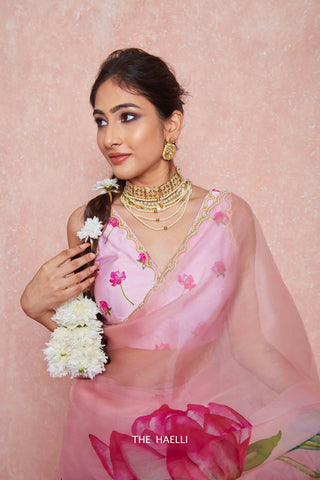 Nadia Pink Satin Silk Blouse Nadia Pink Satin Silk Blouse