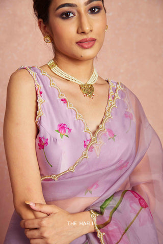 Nadia Mauve Satin Silk Blouse Nadia Mauve Satin Silk Blouse