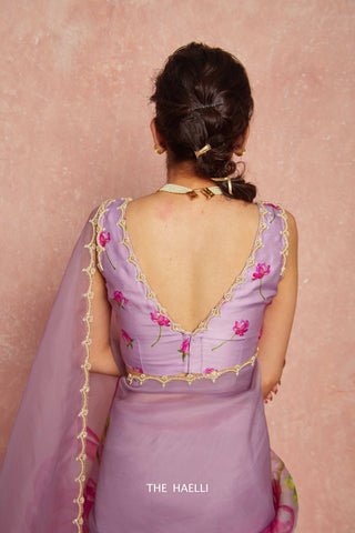 Nadia Mauve Satin Silk Blouse Nadia Mauve Satin Silk Blouse