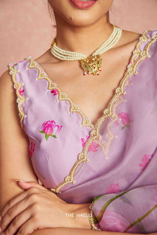 Nadia Mauve Satin Silk Blouse Nadia Mauve Satin Silk Blouse