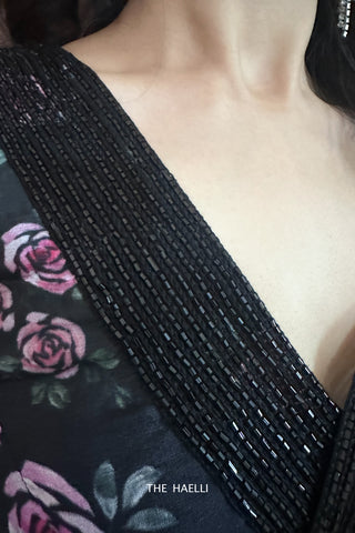 Samaira Black Hand embroidered blouse Samaira Black Hand embroidered blouse