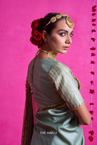 Padmini Pistachio Tussar Silk Blouse Padmini Pistachio Tussar Silk Blouse