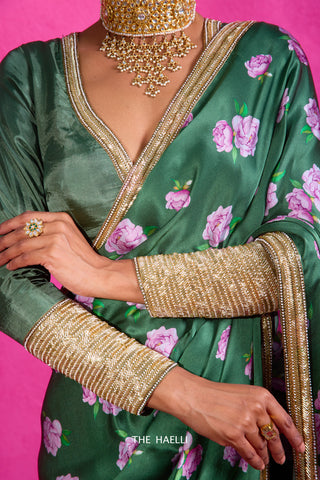 Raya Green Silk Blouse Raya Green Silk Blouse