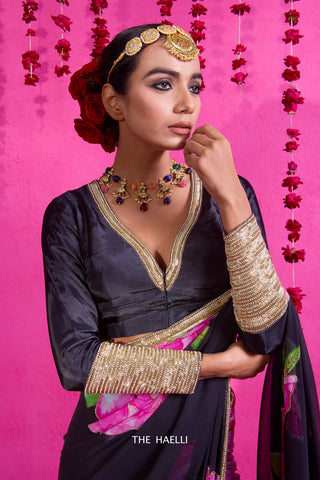 Raya Black Silk Blouse Raya Black Silk Blouse