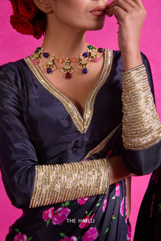 Raya Black Silk Blouse Raya Black Silk Blouse