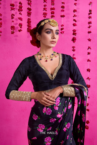 Raya Black Silk Blouse Raya Black Silk Blouse