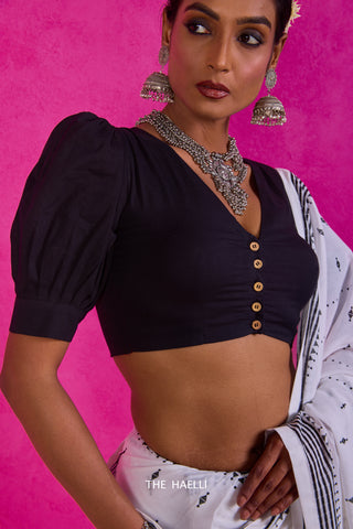 Pia Black Cotton Blouse Pia Black Cotton Blouse