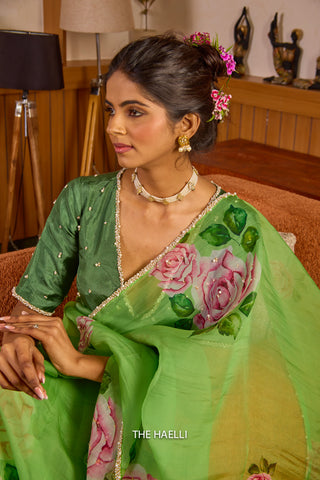 Mala Green Silk Blouse Mala Green Silk Blouse