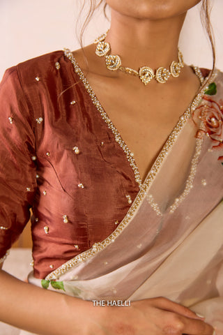 Mala Brown Silk Blouse Mala Brown Silk Blouse