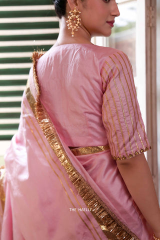 Padmini Pink Tussar Silk Blouse Padmini Pink Tussar Silk Blouse