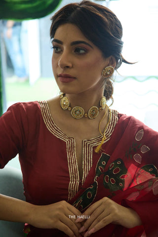 Mishti Red Silk Blouse Mishti Red Silk Blouse