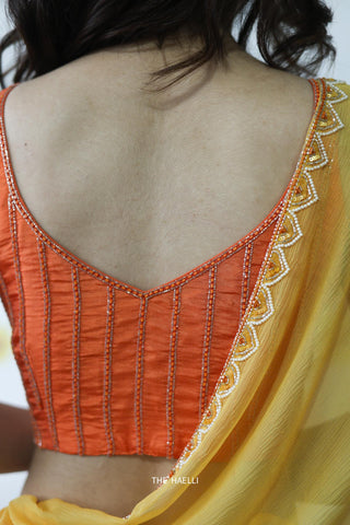 Flamingo Orange Silk Blouse Flamingo Orange Silk Blouse