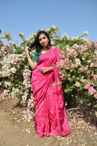 Pretty In Pink Silk Saree Pretty In Pink Silk Saree