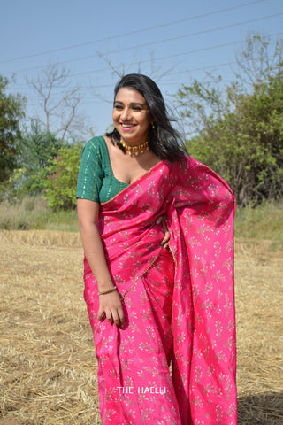 Pretty In Pink Silk Saree Pretty In Pink Silk Saree