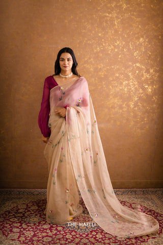 Dreams Of Heaven Organza Silk Saree Dreams Of Heaven Organza Silk Saree