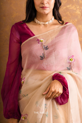 Dreams Of Heaven Organza Silk Saree Dreams Of Heaven Organza Silk Saree