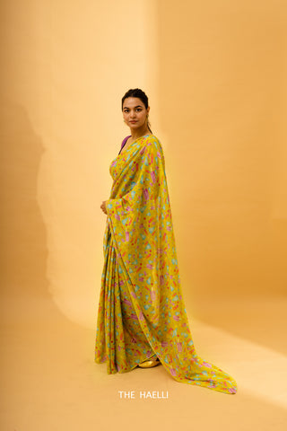 Popsicles Green Cotton Saree Popsicles Green Cotton Saree
