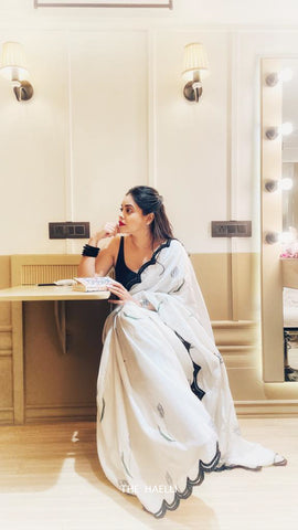 Moti Hand-Embroidered Silk Saree Moti Hand-Embroidered Silk Saree