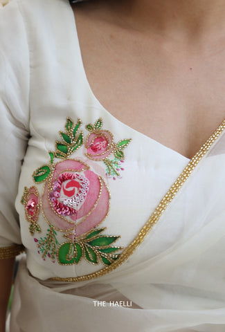 Noor White Organza Saree Noor White Organza Saree