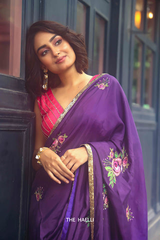 Amber Purple Silk Saree Amber Purple Silk Saree