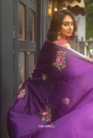 Amber Purple Silk Saree Amber Purple Silk Saree