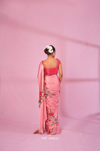 Mira Pink Silk Saree Mira Pink Silk Saree