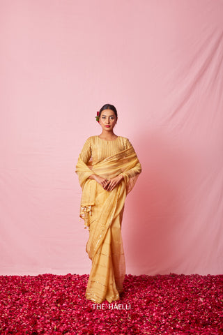Maya Gold Organza Silk Saree Maya Gold Organza Silk Saree