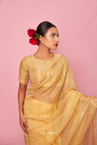 Maya Gold Organza Silk Saree Maya Gold Organza Silk Saree
