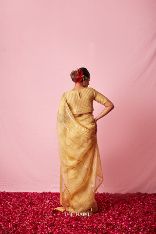 Maya Gold Organza Silk Saree Maya Gold Organza Silk Saree