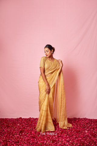 Maya Gold Organza Silk Saree Maya Gold Organza Silk Saree
