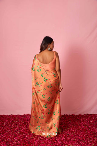Zoya Peach Silk Saree Zoya Peach Silk Saree