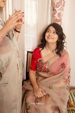 Tara Tan Organza Silk Saree Tara Tan Organza Silk Saree