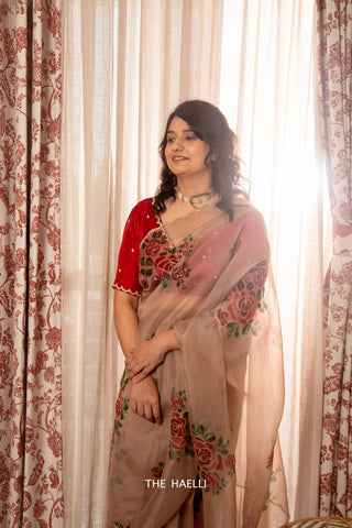 Tara Tan Organza Silk Saree Tara Tan Organza Silk Saree