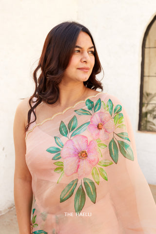 Barkha Blush Organza Silk Saree Barkha Blush Organza Silk Saree