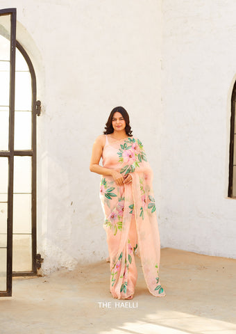 Barkha Blush Organza Silk Saree Barkha Blush Organza Silk Saree