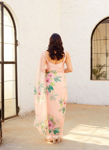 Barkha Blush Organza Silk Saree Barkha Blush Organza Silk Saree