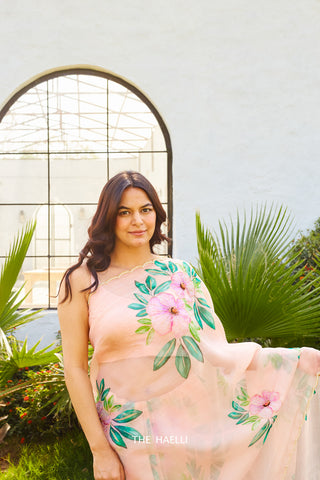 Barkha Blush Organza Silk Saree Barkha Blush Organza Silk Saree