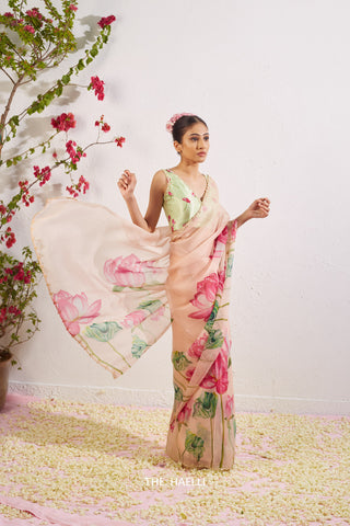 Kumud Blush Organza Silk Saree Kumud Blush Organza Silk Saree