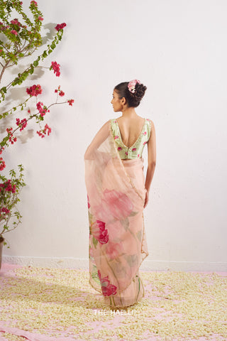 Kumud Blush Organza Silk Saree Kumud Blush Organza Silk Saree